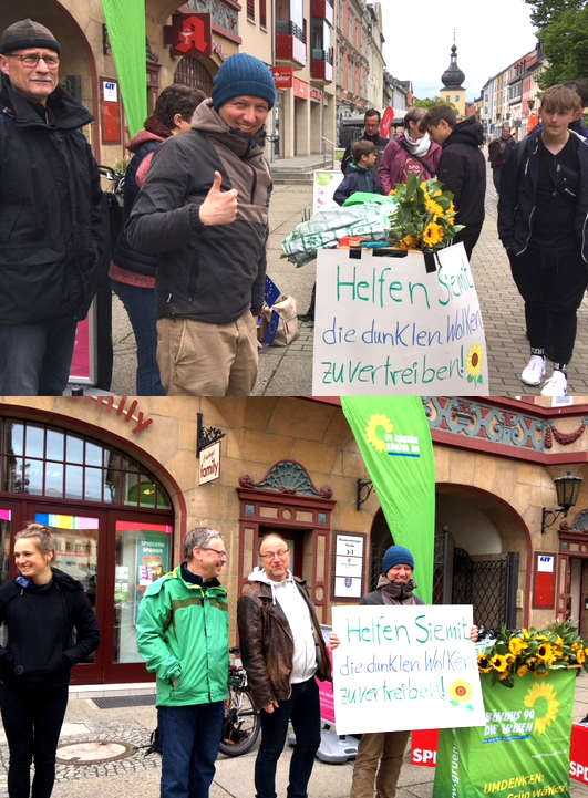 Anti-AfD-Stand in Saalfeld