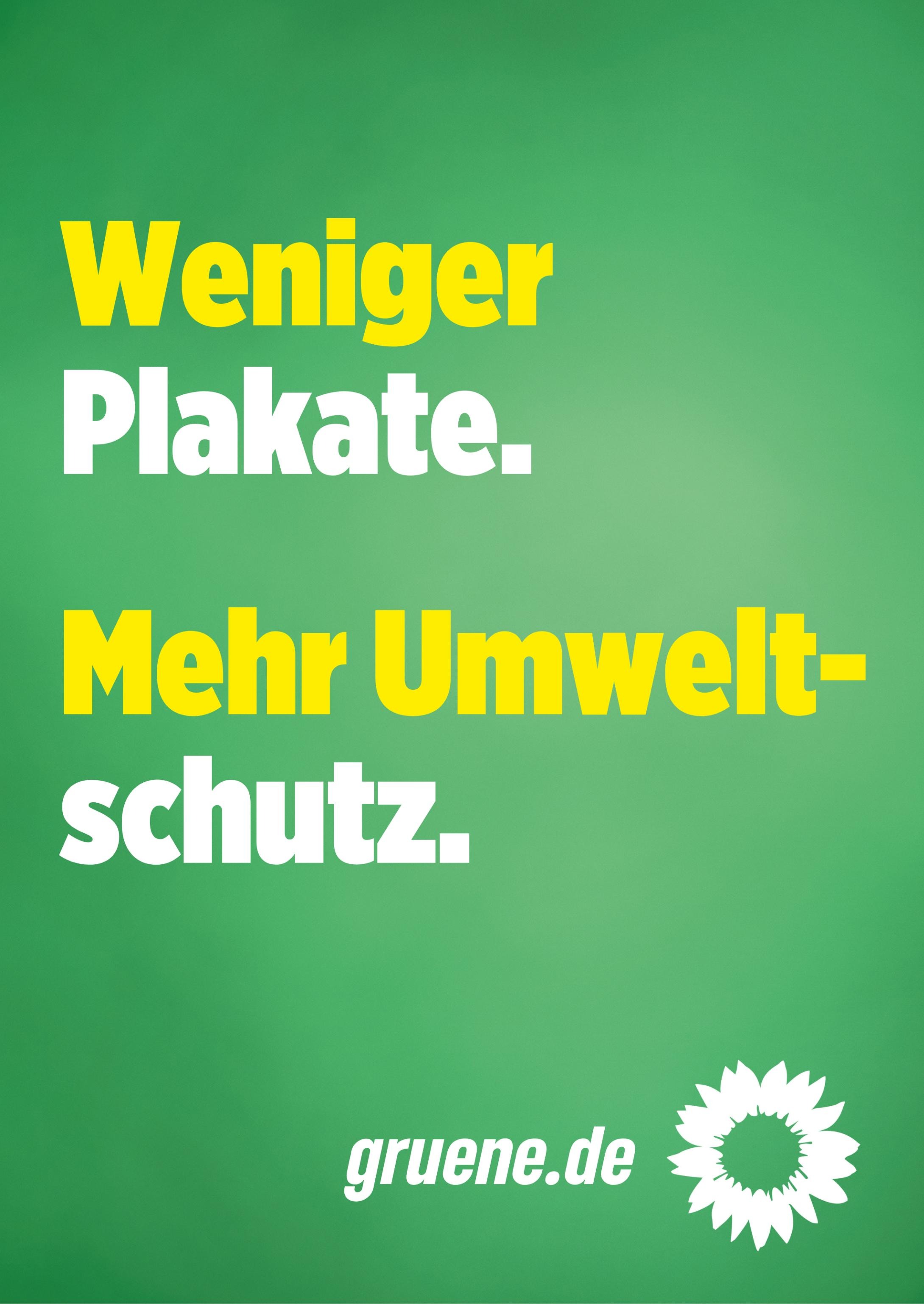 Weniger Plakate - mehr Umweltschutz